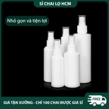 PE03 - Chai lọ xịt phun sương 10ml, 20ml, 30ml, 50ml chiết mỹ phẩm du lịch, thân nhựa màu trắng PE03
