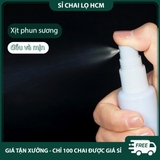 PE03 - Chai lọ xịt phun sương 10ml, 20ml, 30ml, 50ml chiết mỹ phẩm du lịch, thân nhựa màu trắng PE03