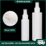 PE03 - Chai lọ xịt phun sương 10ml, 20ml, 30ml, 50ml chiết mỹ phẩm du lịch, thân nhựa màu trắng PE03