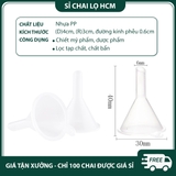 PE07 -  Phễu nhựa mini trong suốt dùng chiết mỹ phẩm, nước hoa, sữa dưỡng da, mực xăm, dầu bôi trơn, màu...