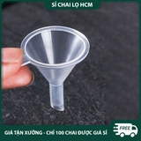 PE07 -  Phễu nhựa mini trong suốt dùng chiết mỹ phẩm, nước hoa, sữa dưỡng da, mực xăm, dầu bôi trơn, màu...