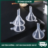 PE07 -  Phễu nhựa mini trong suốt dùng chiết mỹ phẩm, nước hoa, sữa dưỡng da, mực xăm, dầu bôi trơn, màu...