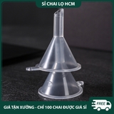 PE07 -  Phễu nhựa mini trong suốt dùng chiết mỹ phẩm, nước hoa, sữa dưỡng da, mực xăm, dầu bôi trơn, màu...