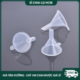 PE07 -  Phễu nhựa mini trong suốt dùng chiết mỹ phẩm, nước hoa, sữa dưỡng da, mực xăm, dầu bôi trơn, màu...