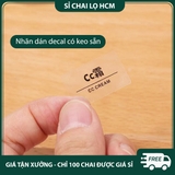 PE08 - Nhãn tên các loại mỹ phẩm in sẵn (không kèm chai lọ)