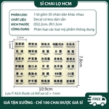 PE08 - Nhãn tên các loại mỹ phẩm in sẵn (không kèm chai lọ)