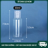 PE17 - Chai nhựa PET nắp bật dùng chiết mỹ phẩm du lịch, mực, màu... nhiều dung tích -  PE17