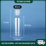 PE17 - Chai nhựa PET nắp bật dùng chiết mỹ phẩm du lịch, mực, màu... nhiều dung tích -  PE17