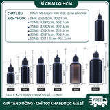 PE20 - Chai nhựa PET ngòi kim, thân màu đen chống oxy hóa PE20
