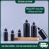 PE20 - Chai nhựa PET ngòi kim, thân màu đen chống oxy hóa PE20