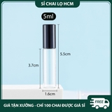 PE22 - Chai thủy tinh chiết nước hoa, tinh dầu 1ml/ 2ml/ 3ml/ 5ml, chai lăn bi chiết nước hoa, nhỏ gọn - PE22