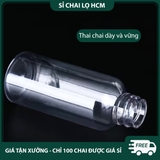 PE23 Chai nhựa chiết mỹ phẩm, tinh dầu, 50ml, chai vòi nhấn mỏ vịt tiện lợi  - PE23