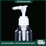 PE23 Chai nhựa chiết mỹ phẩm, tinh dầu, 50ml, chai vòi nhấn mỏ vịt tiện lợi  - PE23