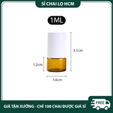Chai  thủy tinh chiết nước hoa, tinh dầu 1ml/ 2ml/ 3ml, chai lăn bi chiết nước hoa, nhỏ gọn - PE25