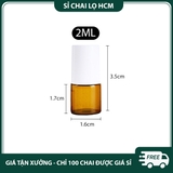 Chai  thủy tinh chiết nước hoa, tinh dầu 1ml/ 2ml/ 3ml, chai lăn bi chiết nước hoa, nhỏ gọn - PE25