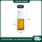 Chai  thủy tinh chiết nước hoa, tinh dầu 1ml/ 2ml/ 3ml, chai lăn bi chiết nước hoa, nhỏ gọn - PE25