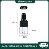 Chai thủy tinh chiết nước hoa, tinh dầu, mỹ phẩm 1ml/ 2ml/ 3ml/ 5ml, chai có ống nhỏ giọt tiện lợi - PE26