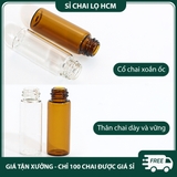 PET - PE27 - Chai thủy tinh nhỏ giọt màu nâu chống oxy hóa dùng đựng tinh dầu, serum, mỹ phẩm các loại PE27