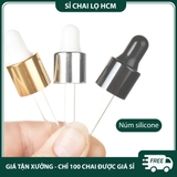 PE28 - Chai thủy tinh nhỏ giọt trong suốt nắp mạ vàng dùng chiết serum, tinh dầu, mỹ phẩm các loại 3ml 5ml 7ml 10ml 20ml PE28