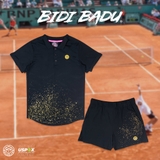 Bộ thể thao tennis Bidi Badu Paris Polo Black Gold 2024