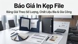 Báo Giá In Kẹp File - Bảng Giá Theo Số Lượng, Chất Liệu Bìa & Gia Công