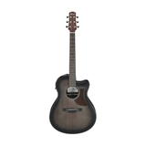Đàn Guitar Acoustic Ibanez AAM70CE Transparent Charcoal Burst Low, Natural Open
