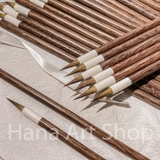 Cọ Vẽ/Bút Lông Thư Pháp Lang hào Tiểu Giai Cán Gỗ