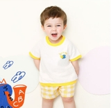 Quần short cotton kẻ caro bé trai bé gái MM. HA4343