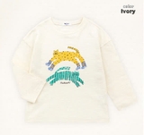 Áo cotton xước dài tay 2 báo bé trai bé gái Moli. HA4032