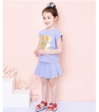 Bộ cotton chân váy xếp ly Cheer up bé gái Andi. HA2278