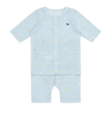 Bộ cotton giấy lửng bé trai bé gái Cún xanh + Mink baby. HA0538