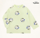Áo cotton dài tay họa tiết cun puppy bé trai bé gái Moli. HA3096