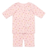 Bộ cotton giấy lửng bé trai bé gái Cún xanh + Mink baby. HA0538