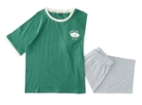Bộ cotton mềm xanh lá đậm bé trai bé gái Cún xanh. HA2485