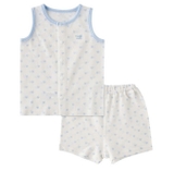 Bộ cotton ba lỗ thoáng khí bé trai bé gái Mink. HA3088