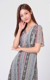 Váy voan họa tiết thổ cẩm Roem. HA0871