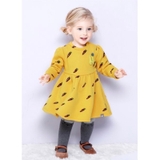 Váy nỉ lông họa tiết cà rốt MM. HA0064 (2 màu)