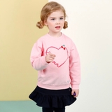 Áo nỉ da cá Jelis hoạ tiết trái tim. HA1550 (2 màu)