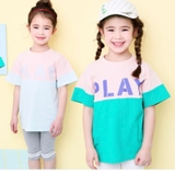 Áo thun phối chữ Play Jelis. HA2195 (2 màu)
