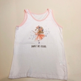 Áo ba lỗ organic bé gái. HA2038 (3 màu)