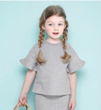 Áo tay bèo da cá hè trơn bé gái Jelis. HA2053