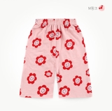 Quần sớ lửng cotton xước hoa cười bé gái MM. HA0859