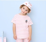 Áo cotton kẻ logo dứa bé trai bé gái Andi. HA3440