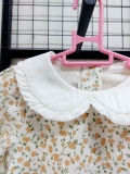Áo thun cổ sen bèo trắng hoa nhí bé gái Aga. HA4846