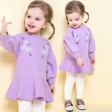 Set áo váy thêu hoa + quần leg Mi-lk Mile. HA0591 (2 màu)