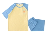 Bộ cotton mềm tay raglan sunshine bé trai bé gái Cún xanh. HA5019