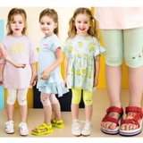 Quần legging lửng hoạ tiết 3 đứa trẻ PM. HA0513 (5 màu)