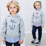 Áo hoodies nỉ da cá bé trai bé gái họa tiết dây thừng PM. HA0621 (2 màu)