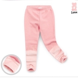 Quần legging lót lông phối gấu lông. HA1859 (4 màu)