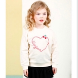 Áo nỉ da cá Jelis hoạ tiết trái tim. HA1550 (2 màu)